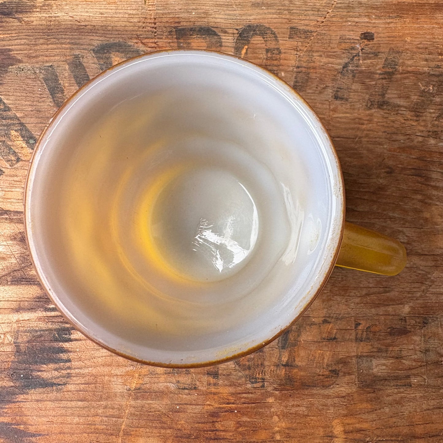 【1960s-1976 USA vintage】Fire-King Kimberley mug Yellow