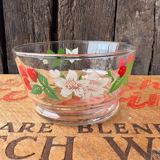 【1970s USA Vintage】Strawberry Glass Bowl