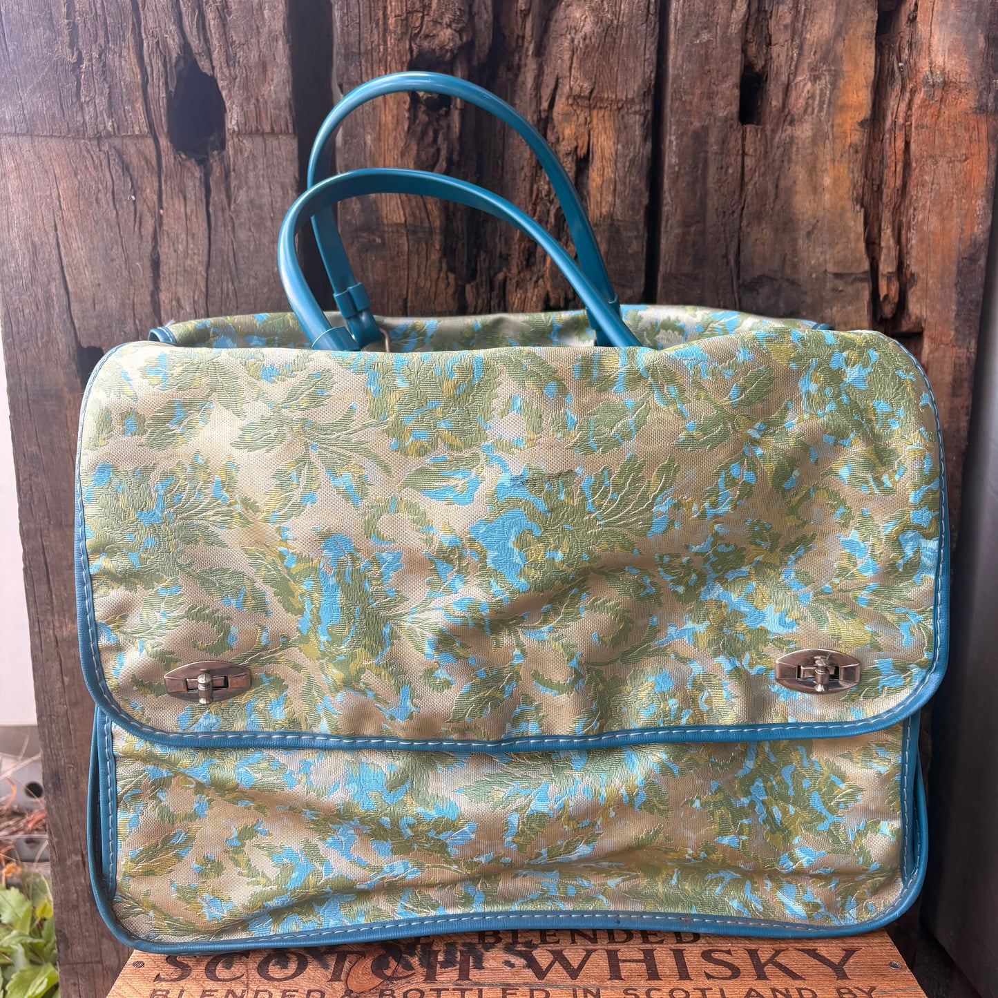 【1960s USA vintage】Floral Tapestry Hand Bag