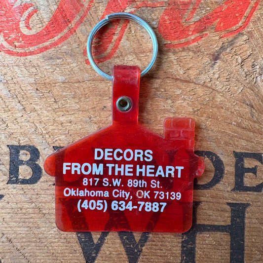【1980s-1990s USA vintage】Advertising Key Ring DECORS FROM THE HEART