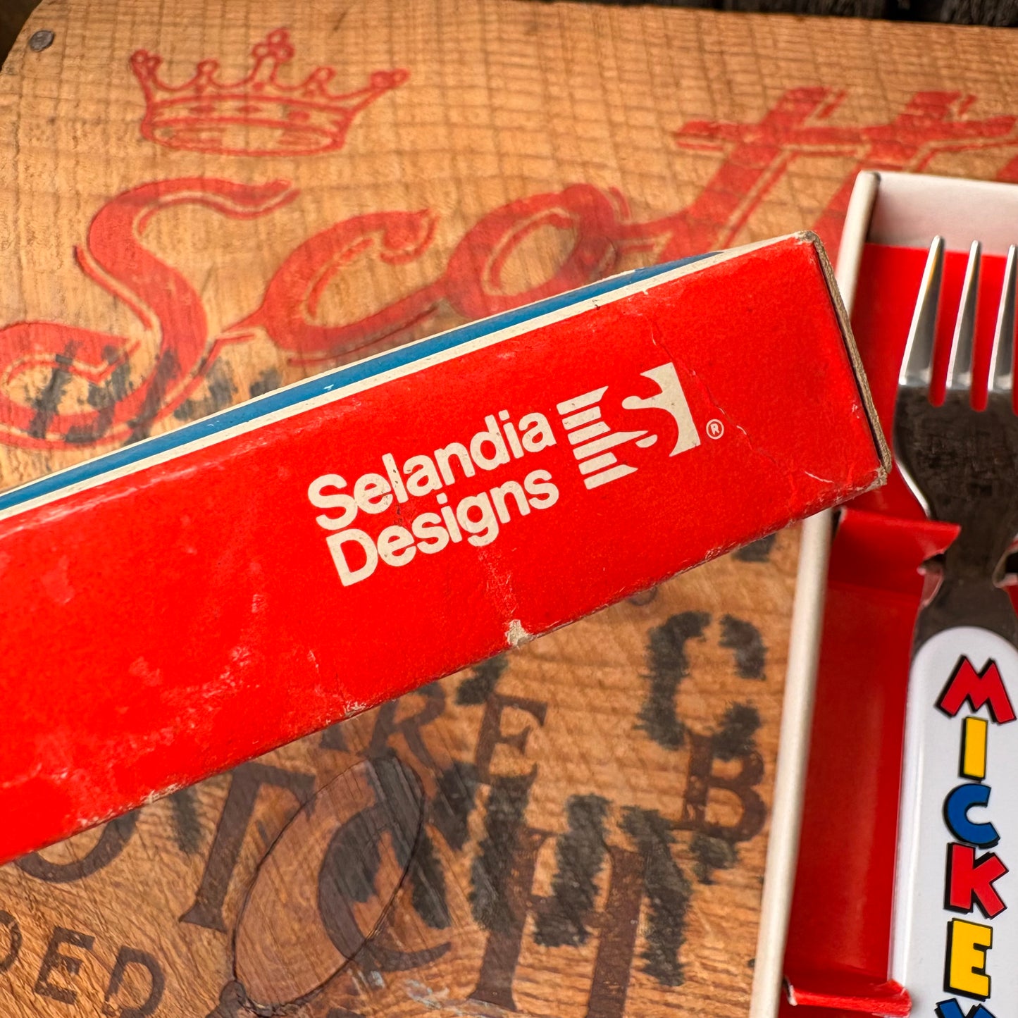 【vintage】Disney MICKEY Spoon & Fork Set