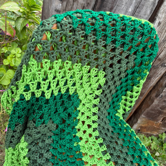 【USA vintage】granny blanket Green