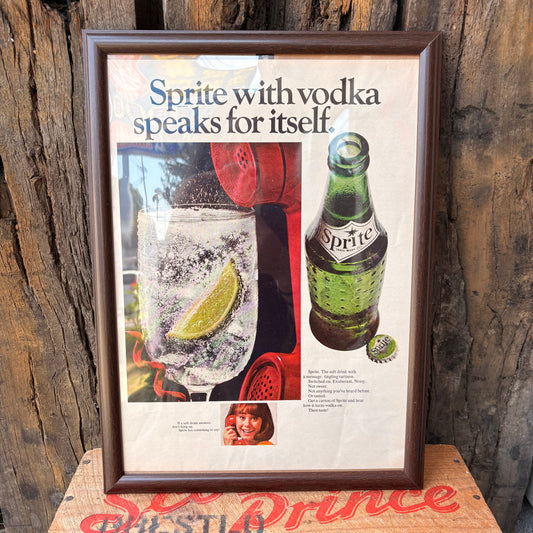 【USA Vintage】 LIFE Magazine Framed Ads Sprite