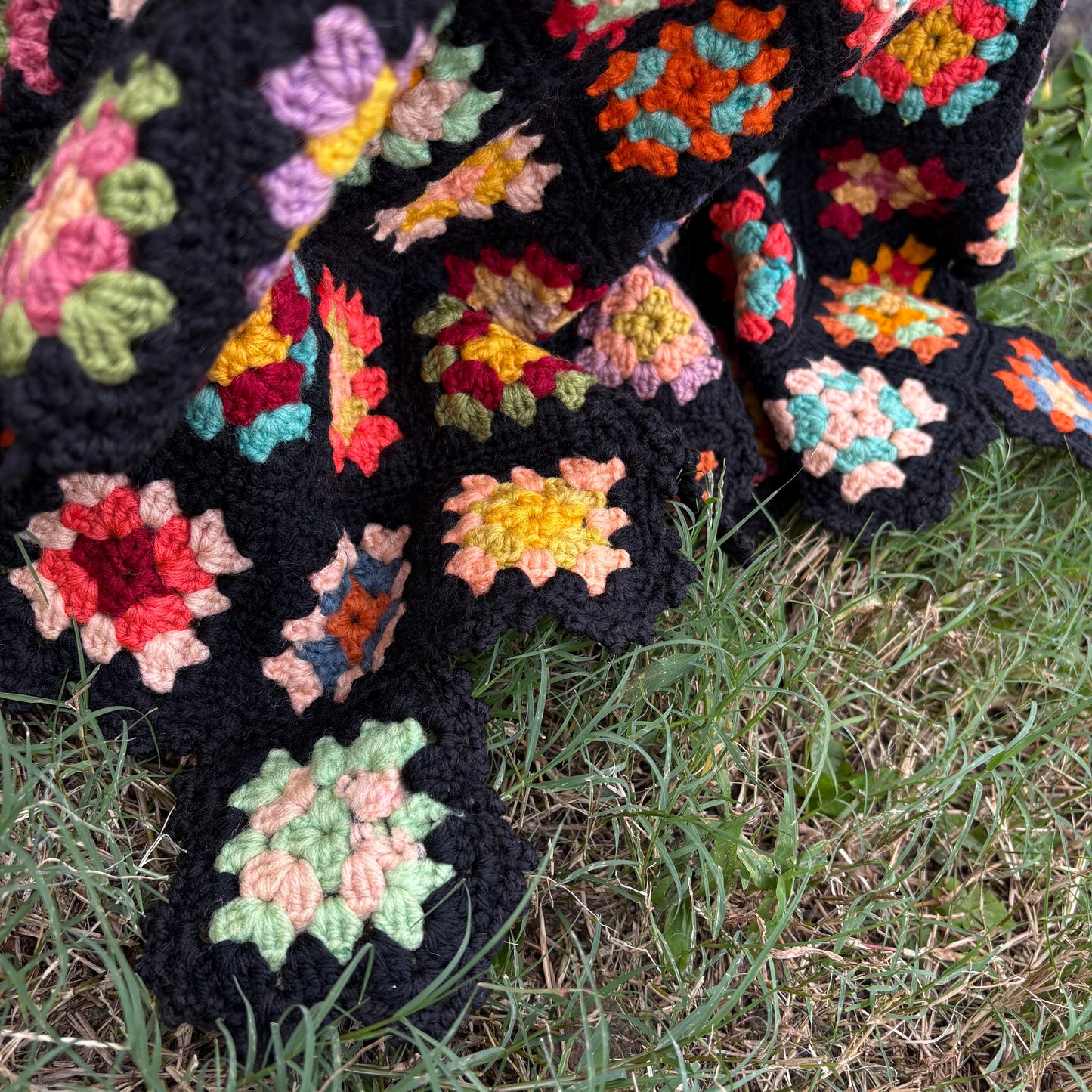 【USA vintage】granny square blanket
