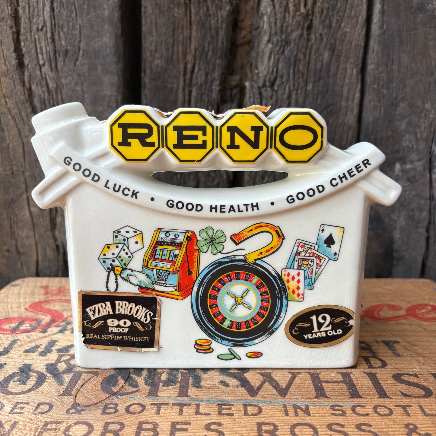 【1968 USA vintage】RENO WISKY BOTTLE