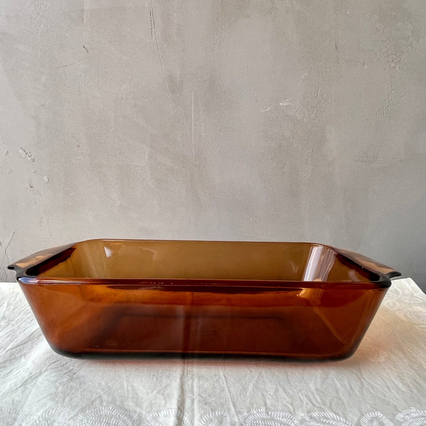 【1960s USA vintage】Fire-King Loaf Pan Amber