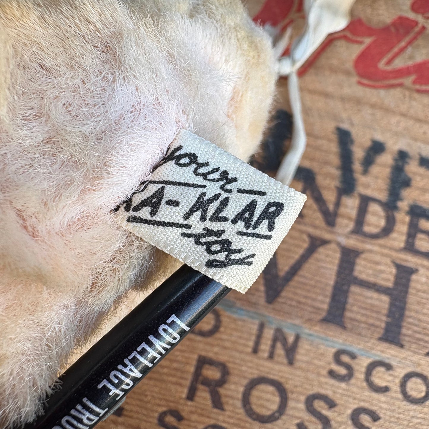 【1950s-1960s USA vintage】KA-KLAR Bunny Music Plush Ornament