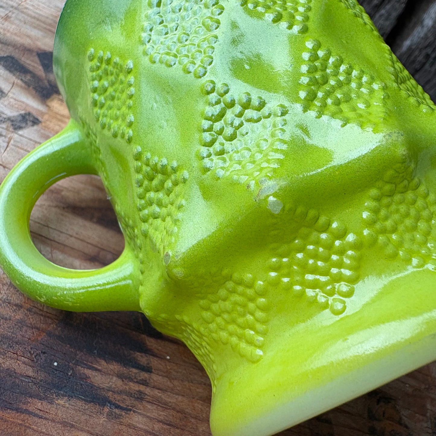 【1960s-1976 USA vintage】Fire-King Kimberley mug Green