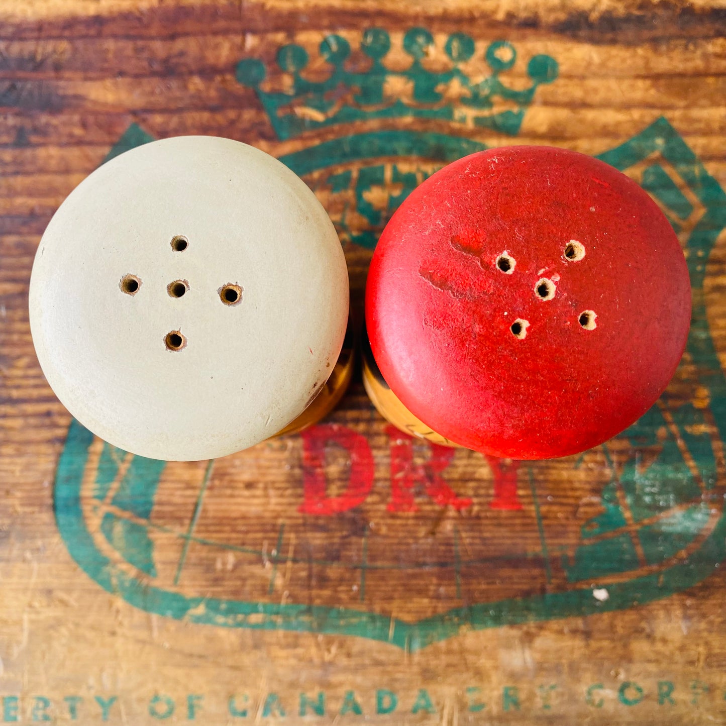 【1950s vintage】wood salt & pepper