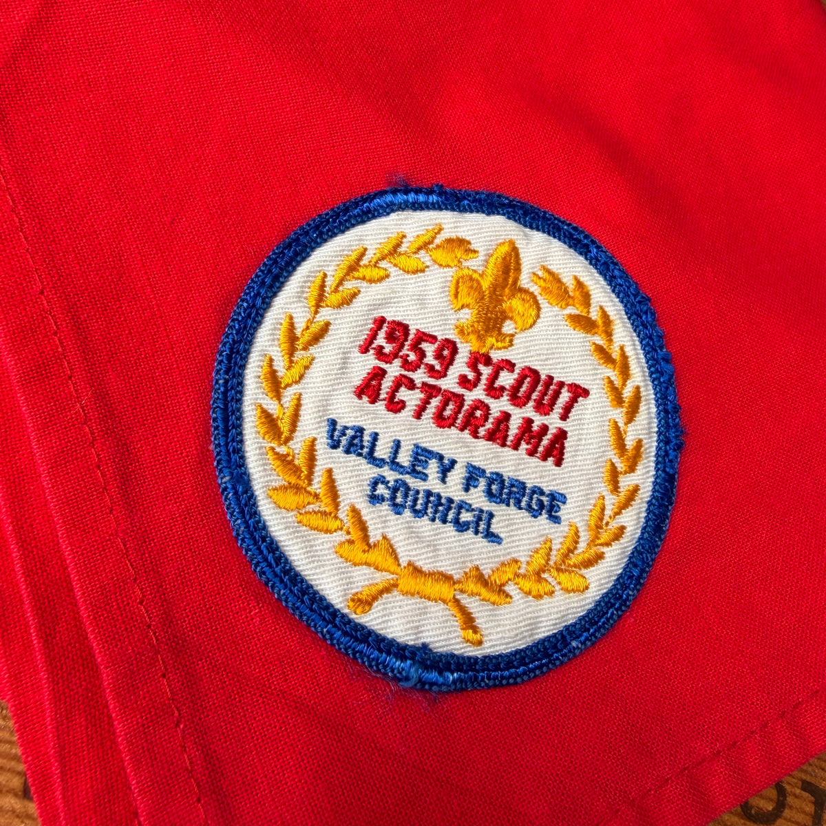 【1950s USA vintage】VALLEY FORGE COUNCIL 1959 SCOUT VICTORAMA Boy Scout Neckerchief