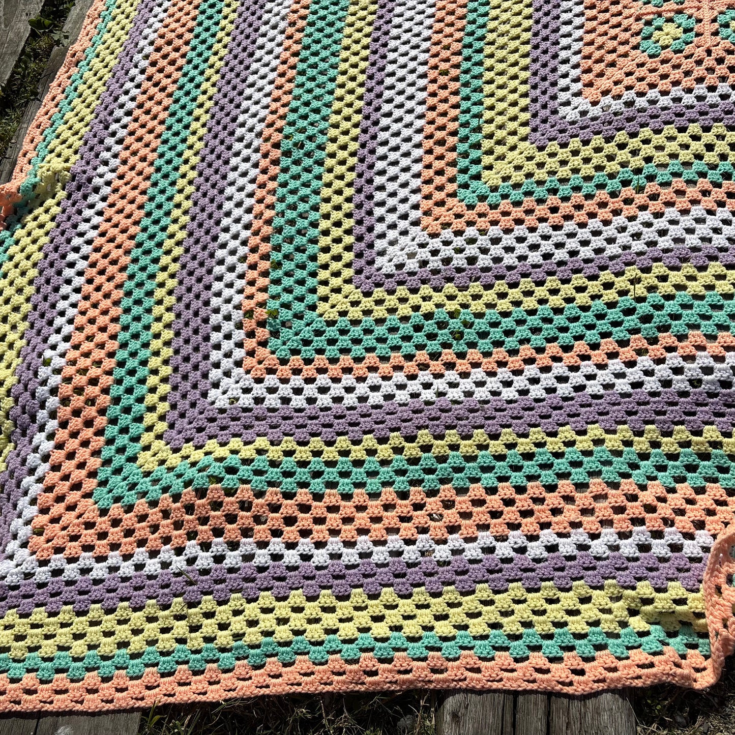 【USA vintage】Granny Square Blanket