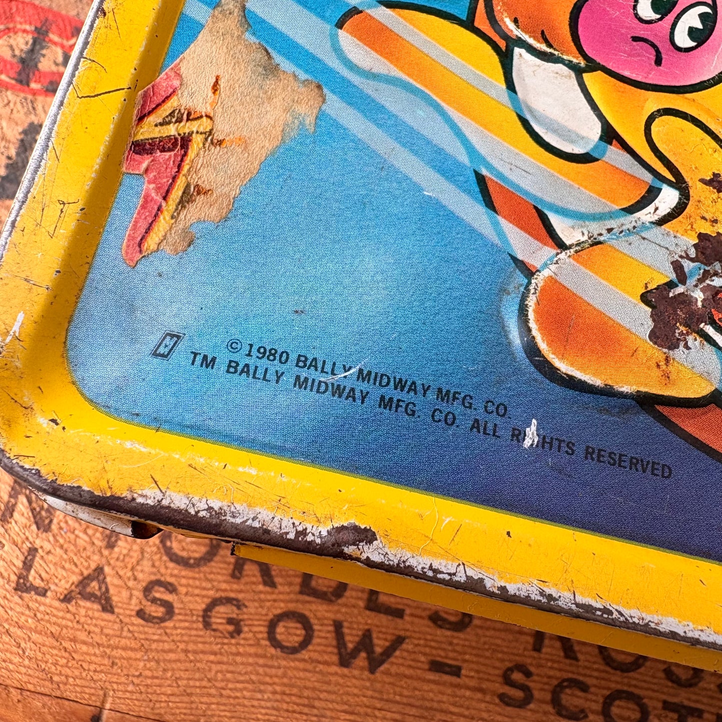 【1980s USA vintage】PAC-MAN tin lunch box