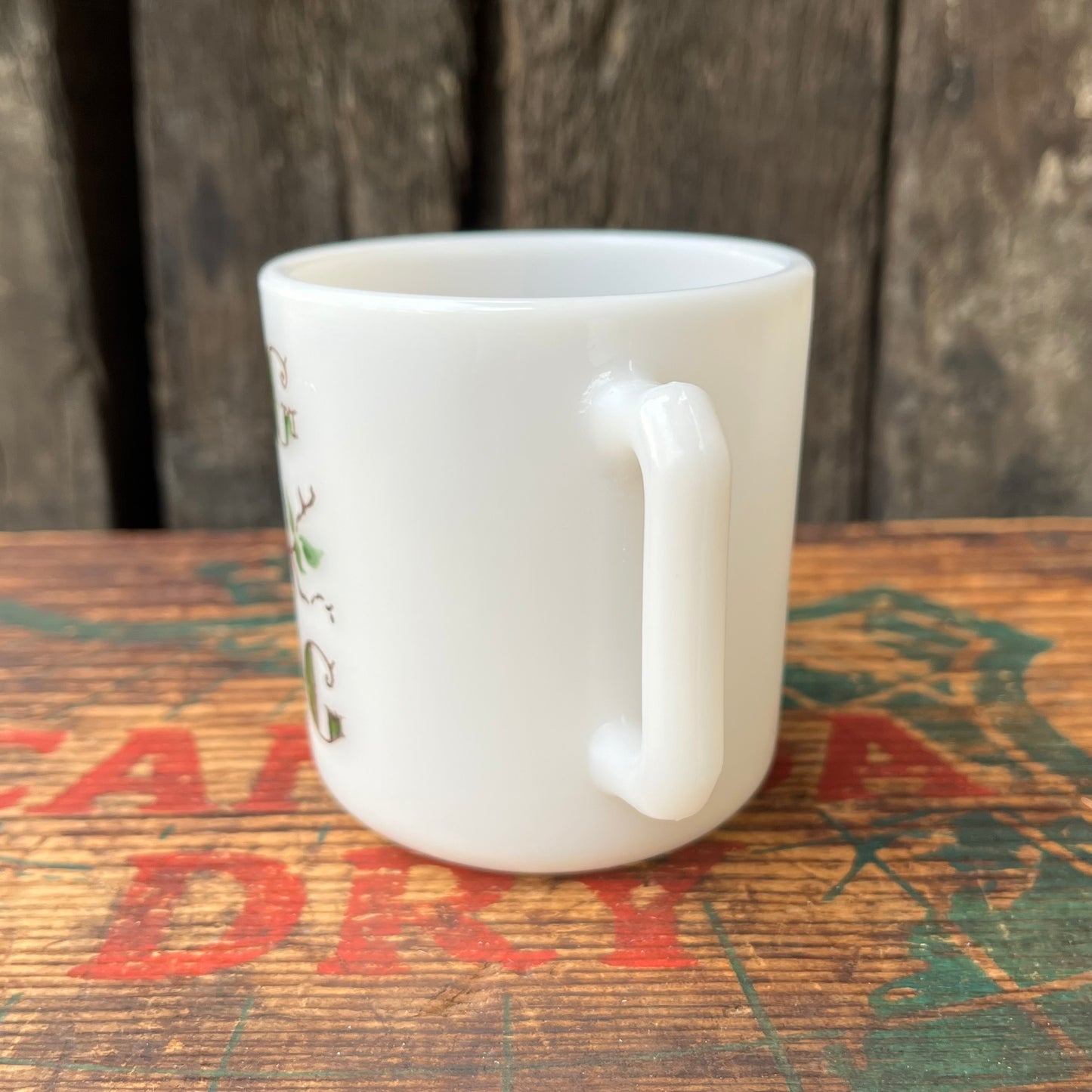 【USA vintage】60s Hazel Atlas Mug Cup EGG NOGG