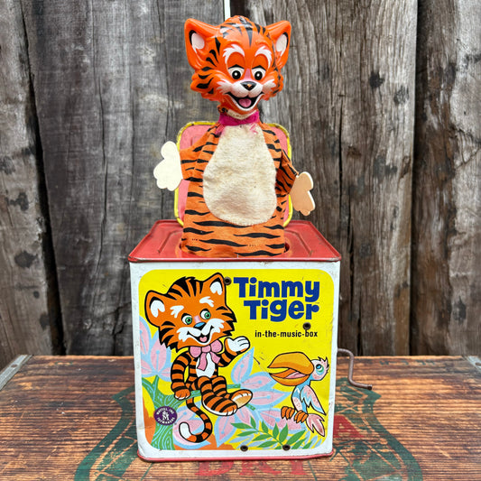 【1968 USA vintage】MATTEL Timmy Tiger in-the-music-box