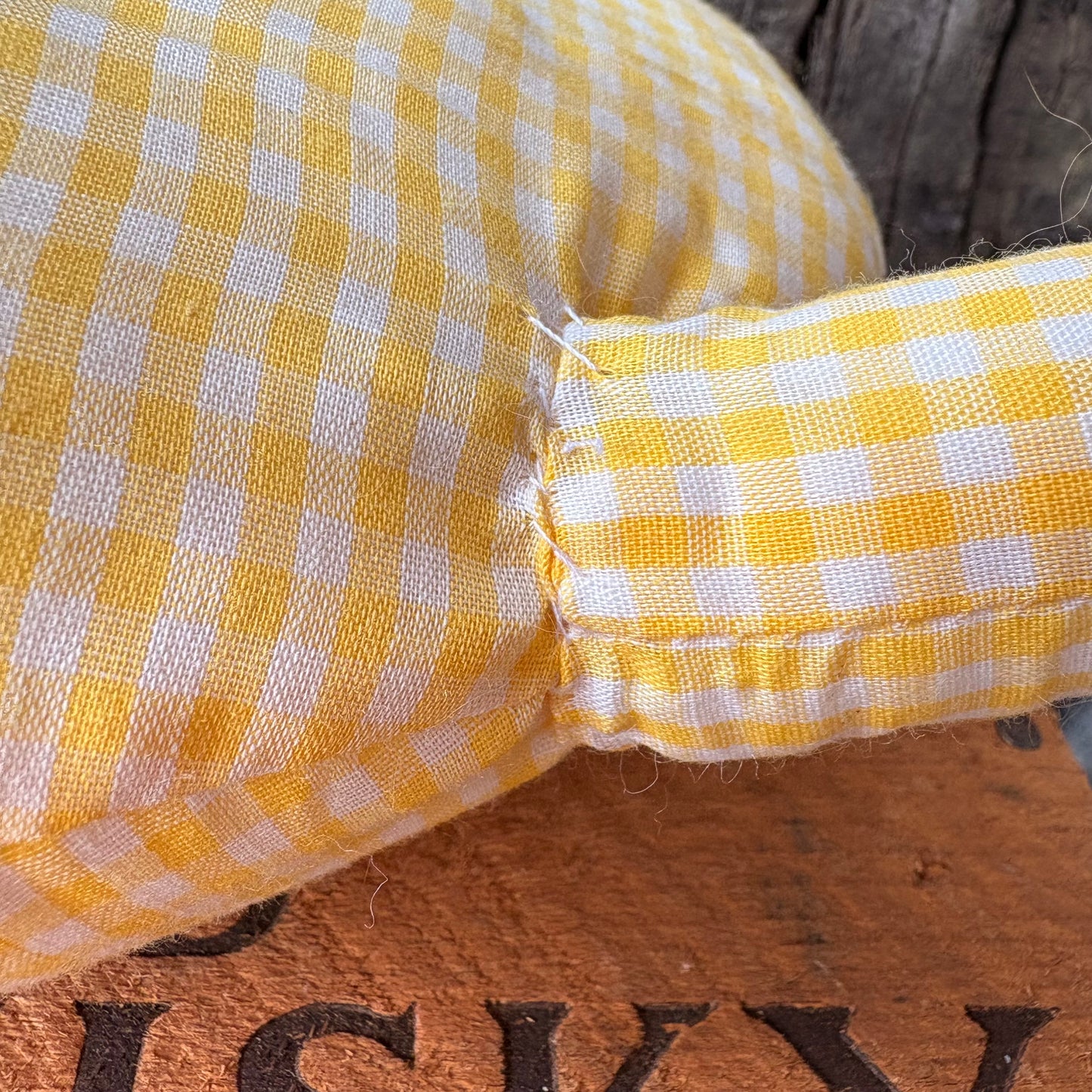 【USA Vintage】 Handmade Gingham Cat