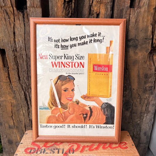 【USA Vintage】 LIFE Magazine Framed Ads Winston