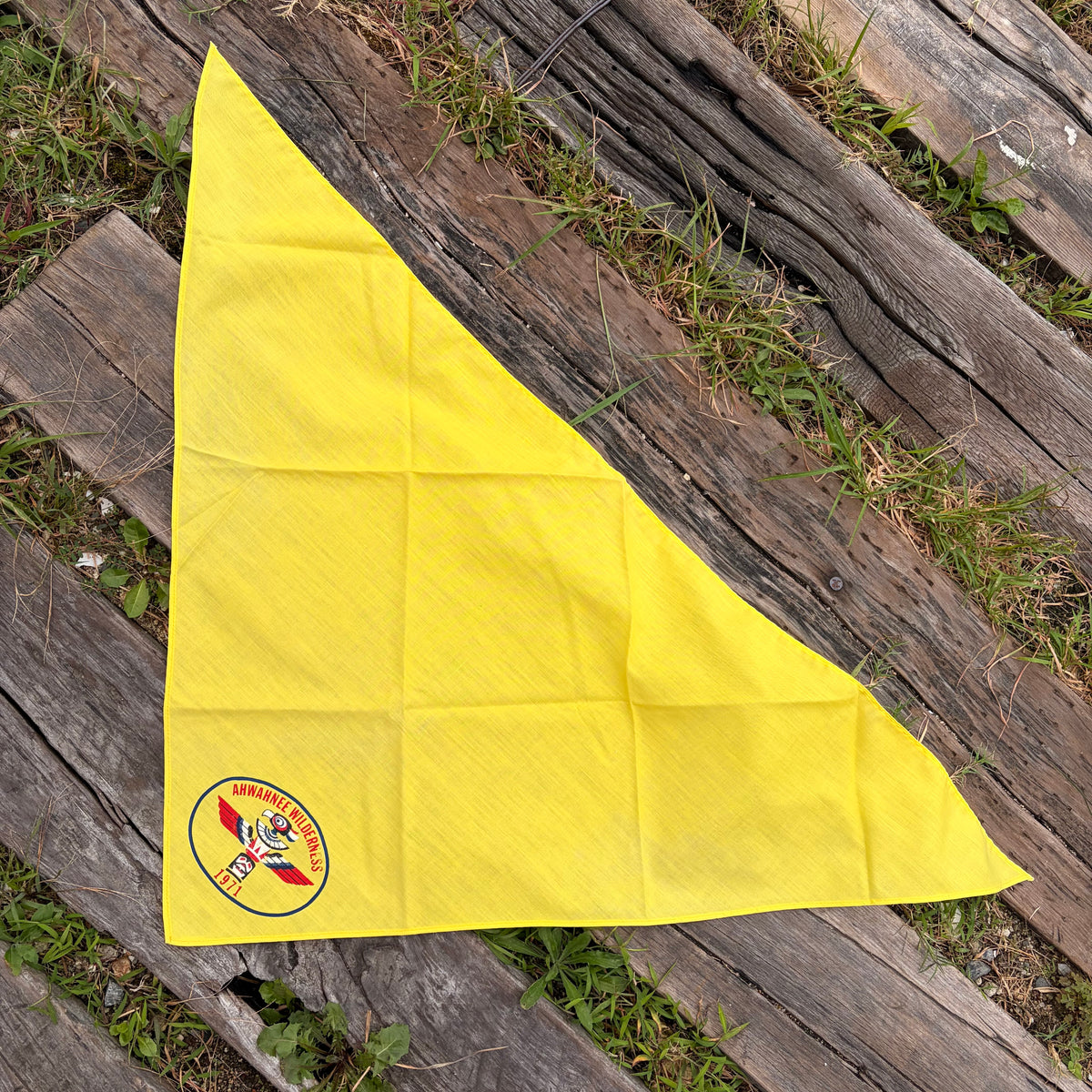 【1970s USA vintage】AHWAHNEE WILDERNESS 1971 Boy Scout Neckerchief