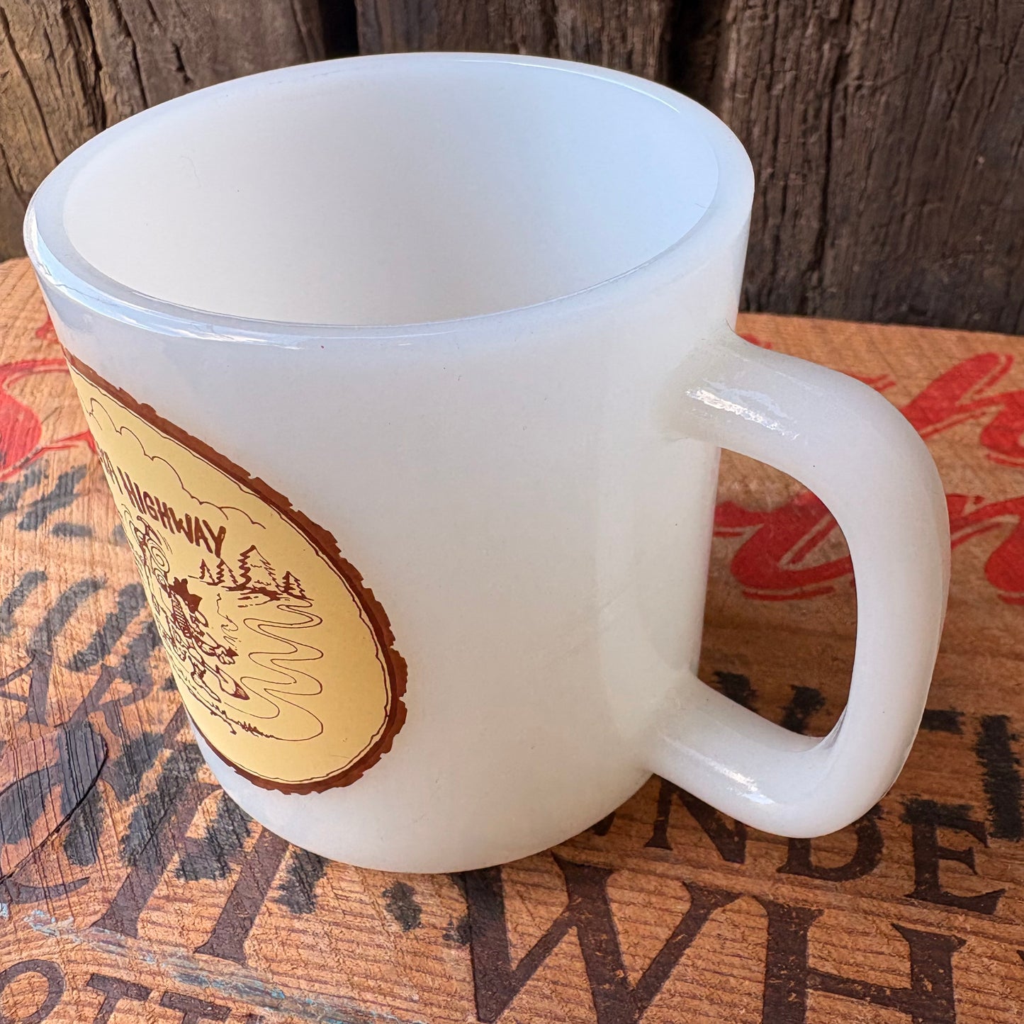 【USA vintage】GLASBAKE “ALASKA HIGHWAY” Mug
