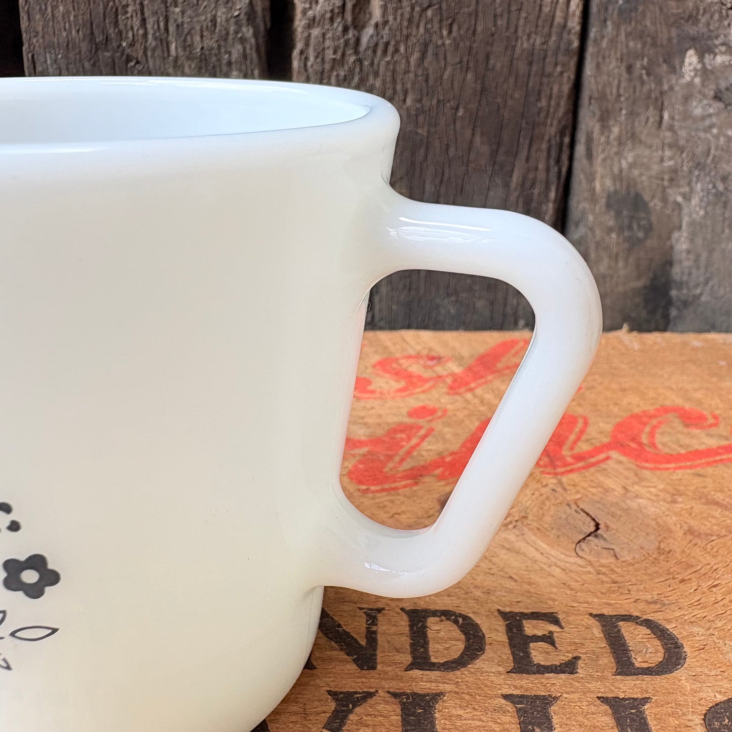【USA vintage】PYREX No Name Milk Glass Mug
