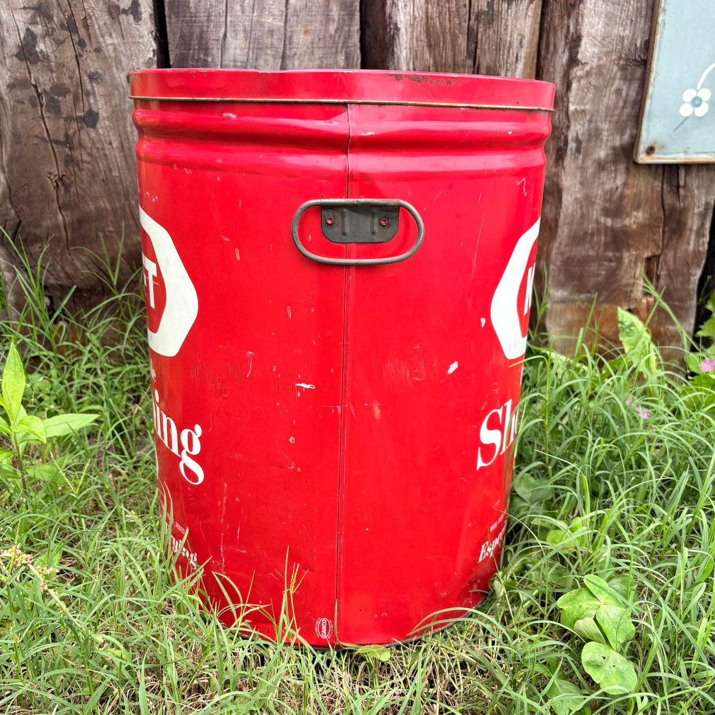 【1950s-1960s USA vintage】KRAFT Pure Vegetable Shortening 50lb Tin Can