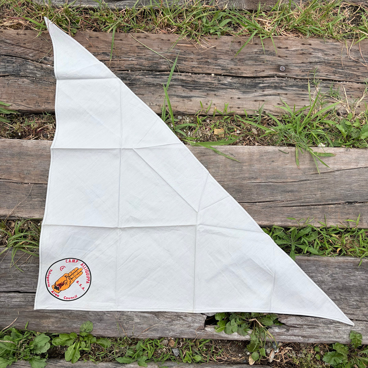 【USA vintage】CAMP ALLIQUIPPA B.S.A. Yohogania Area Council Boy Scout Neckerchief