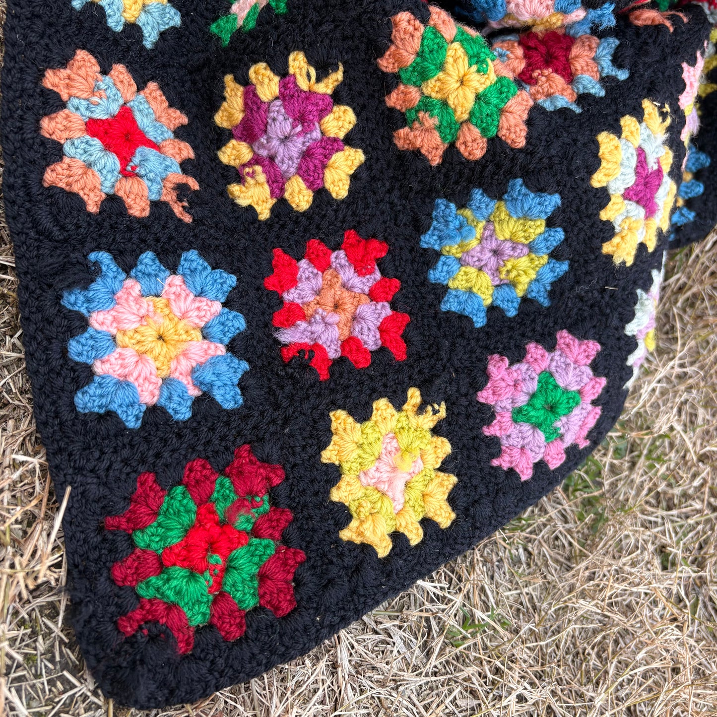 【USA vintage】Granny Square Blanket