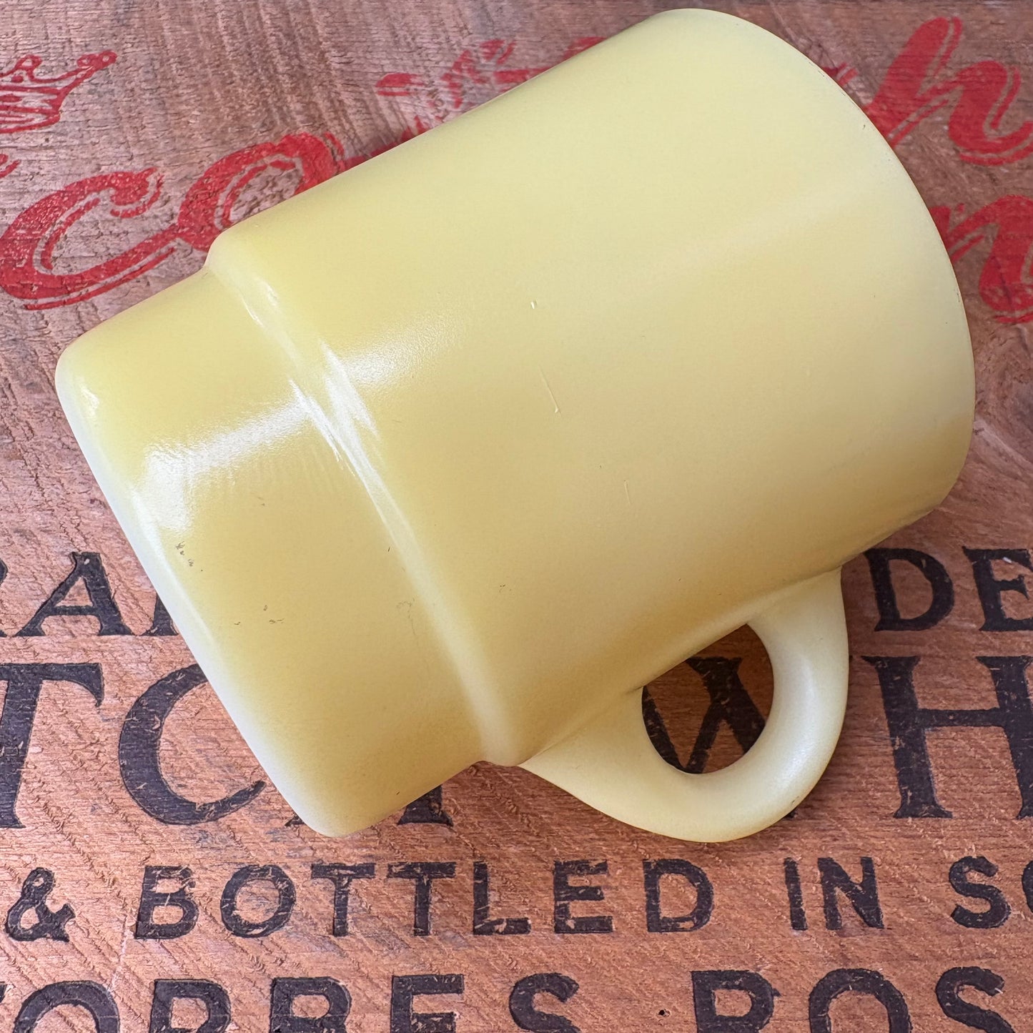 【1960s USA vintage】Fire-King mugcup yellow