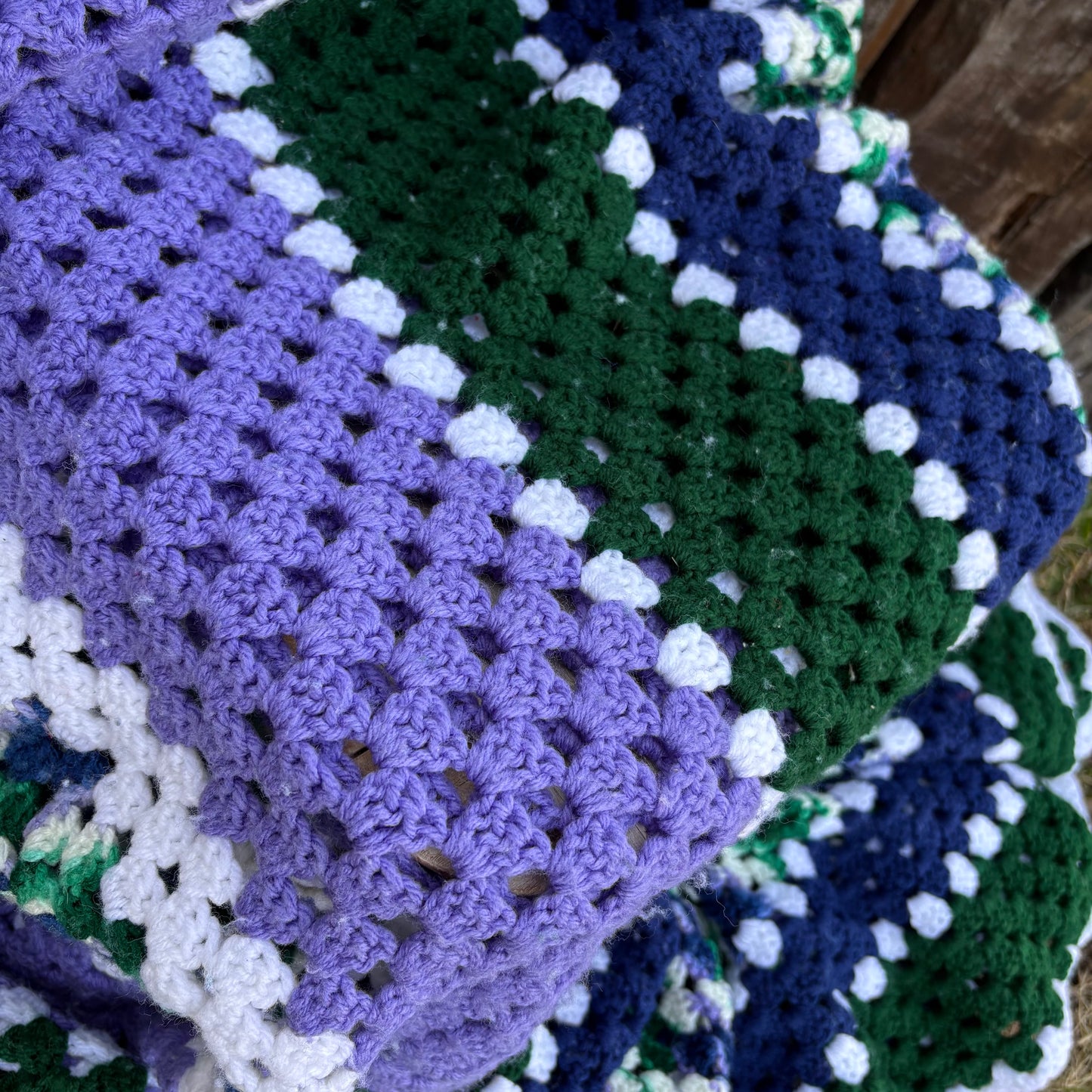 【USA vintage】Granny Square Blanket