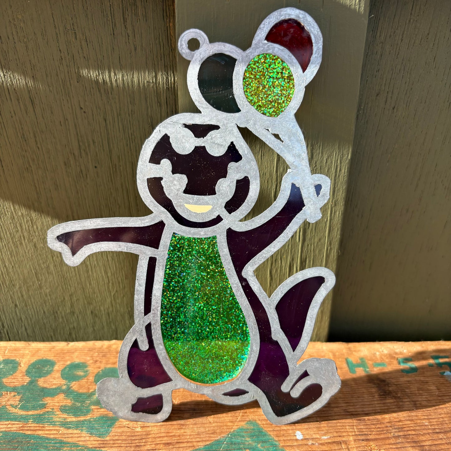 【USA vintage】stained glass ornament  Barney