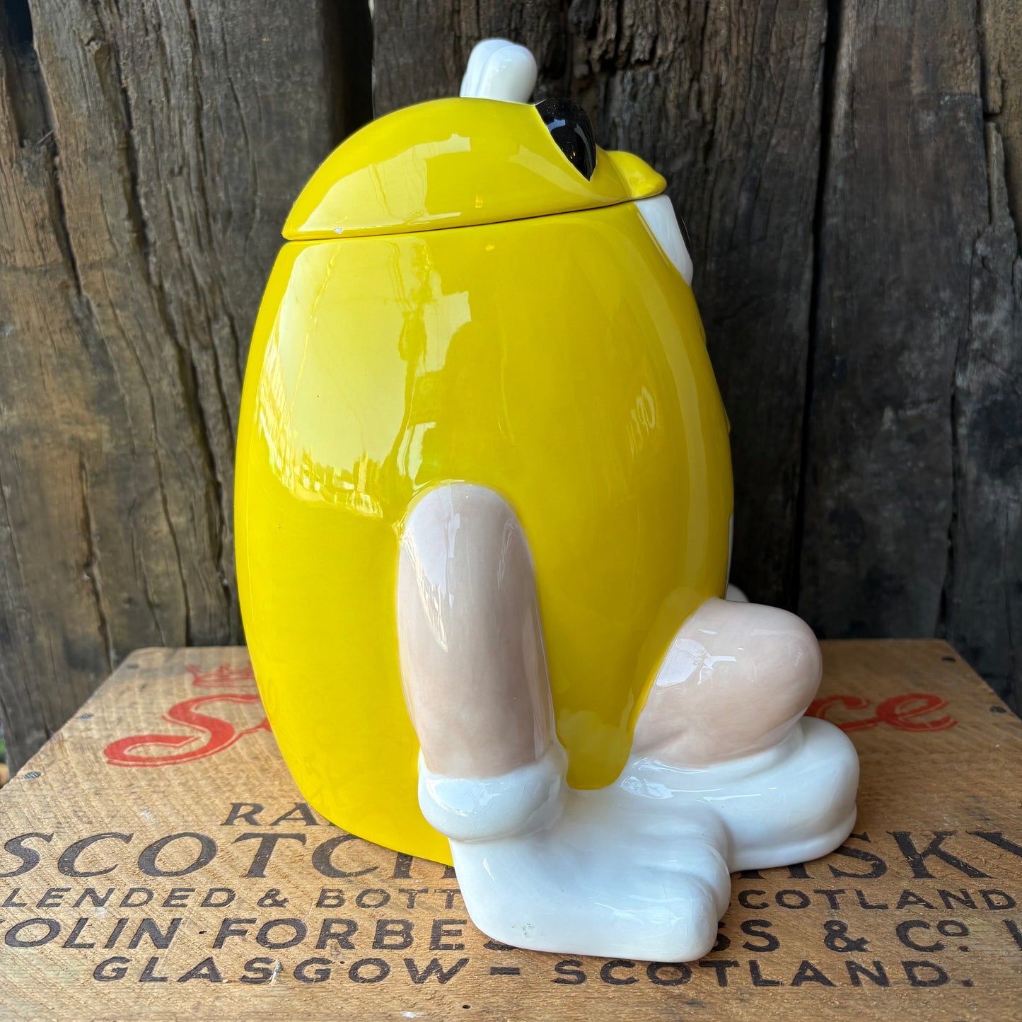 【1990s-2000s】M&M’s Yellow Ceramic Cookie Jar