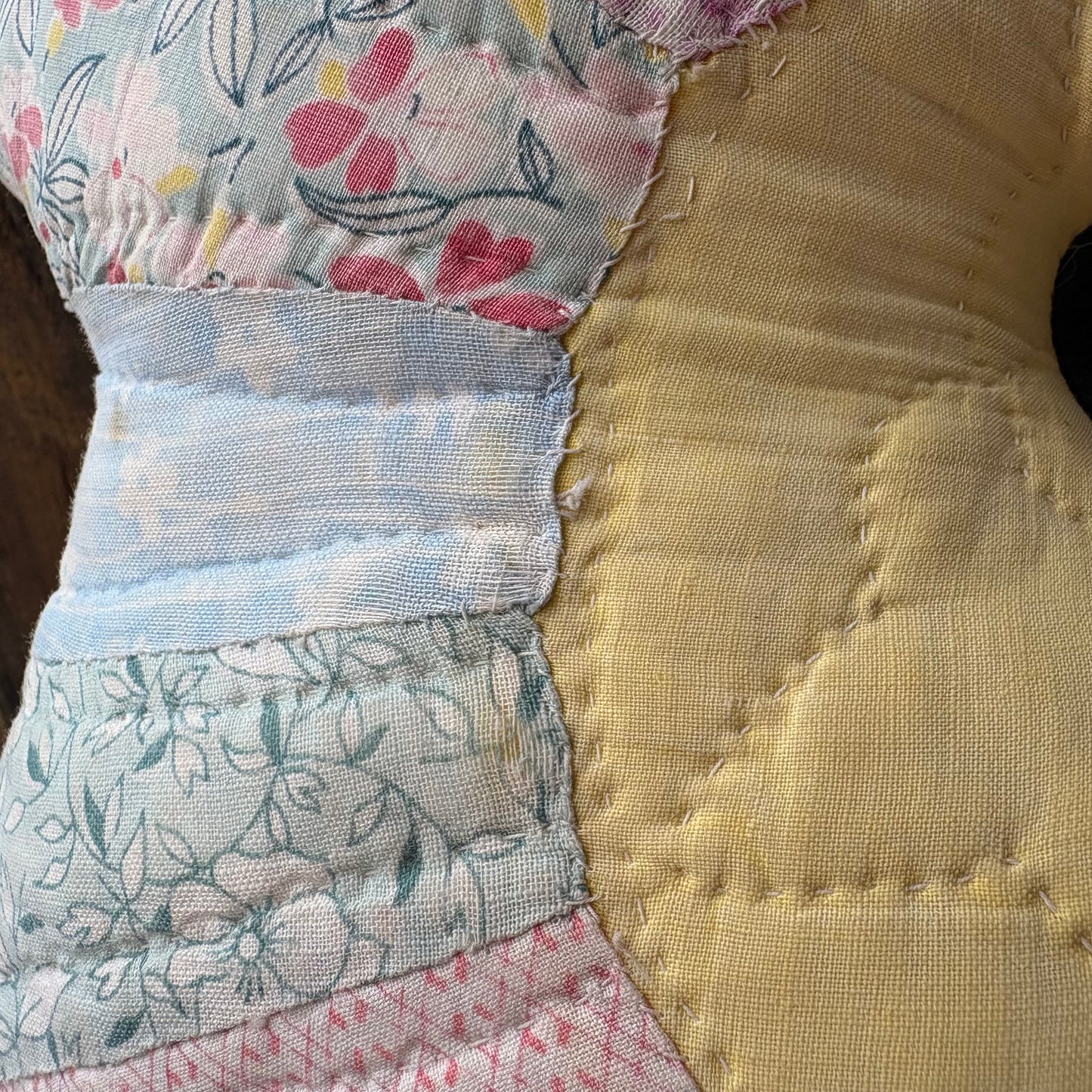 【USA vintage】Patchwork Bunny Pillow