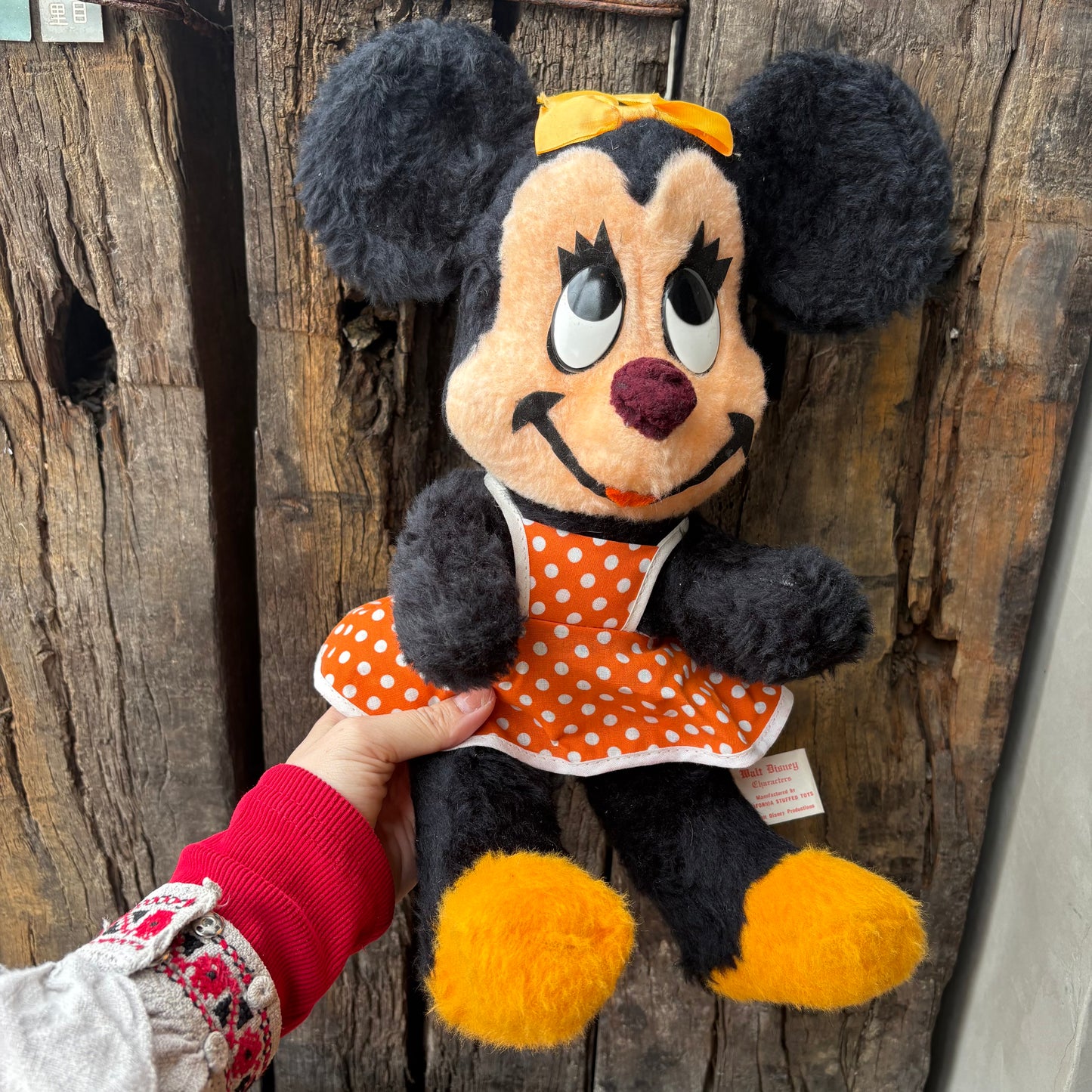【1960s USA vintage】Walt Disney Minnie Mouse Plush Doll