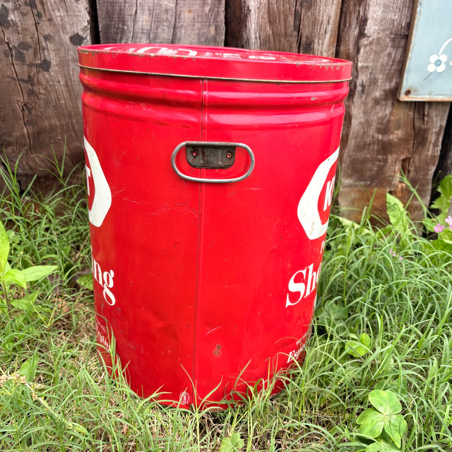 【1950s-1960s USA vintage】KRAFT Pure Vegetable Shortening 50lb Tin Can