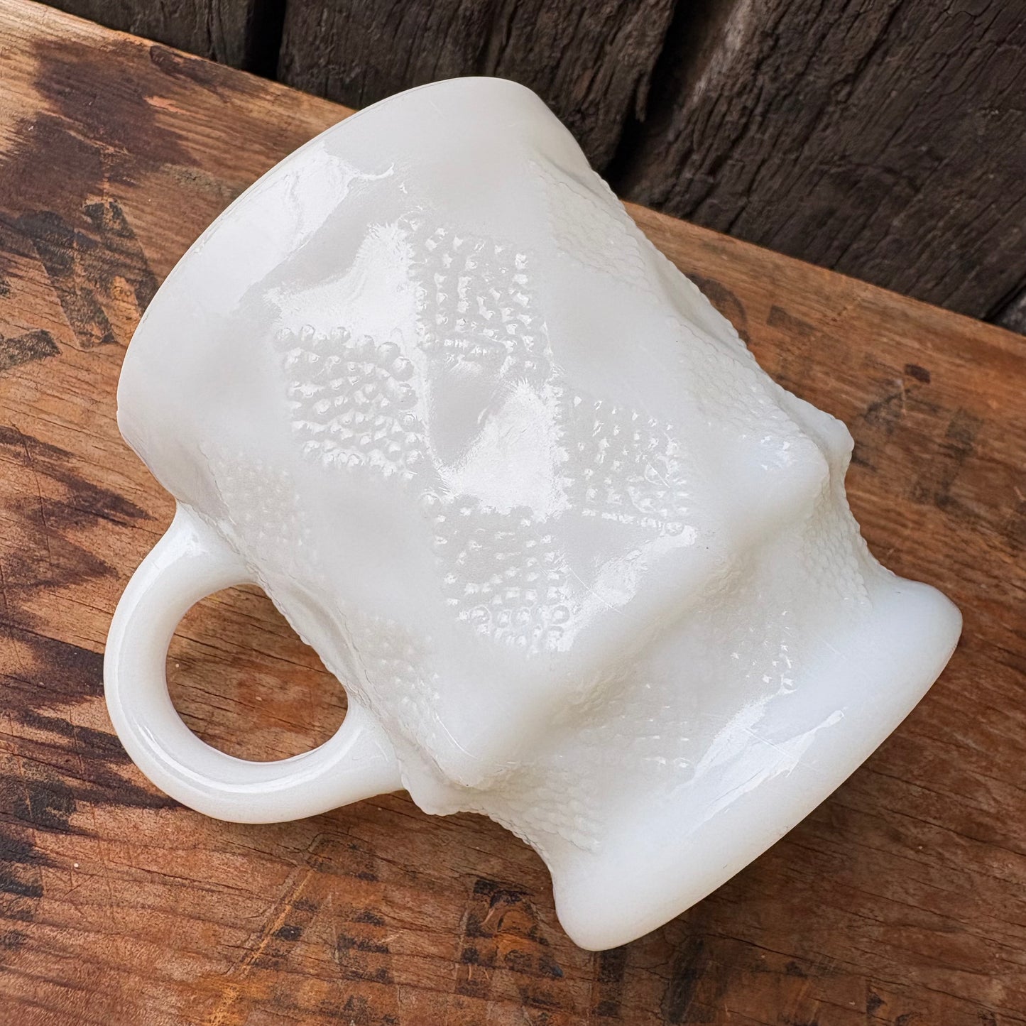【1960s-1976 USA vintage】Fire-King Kimberley mug White