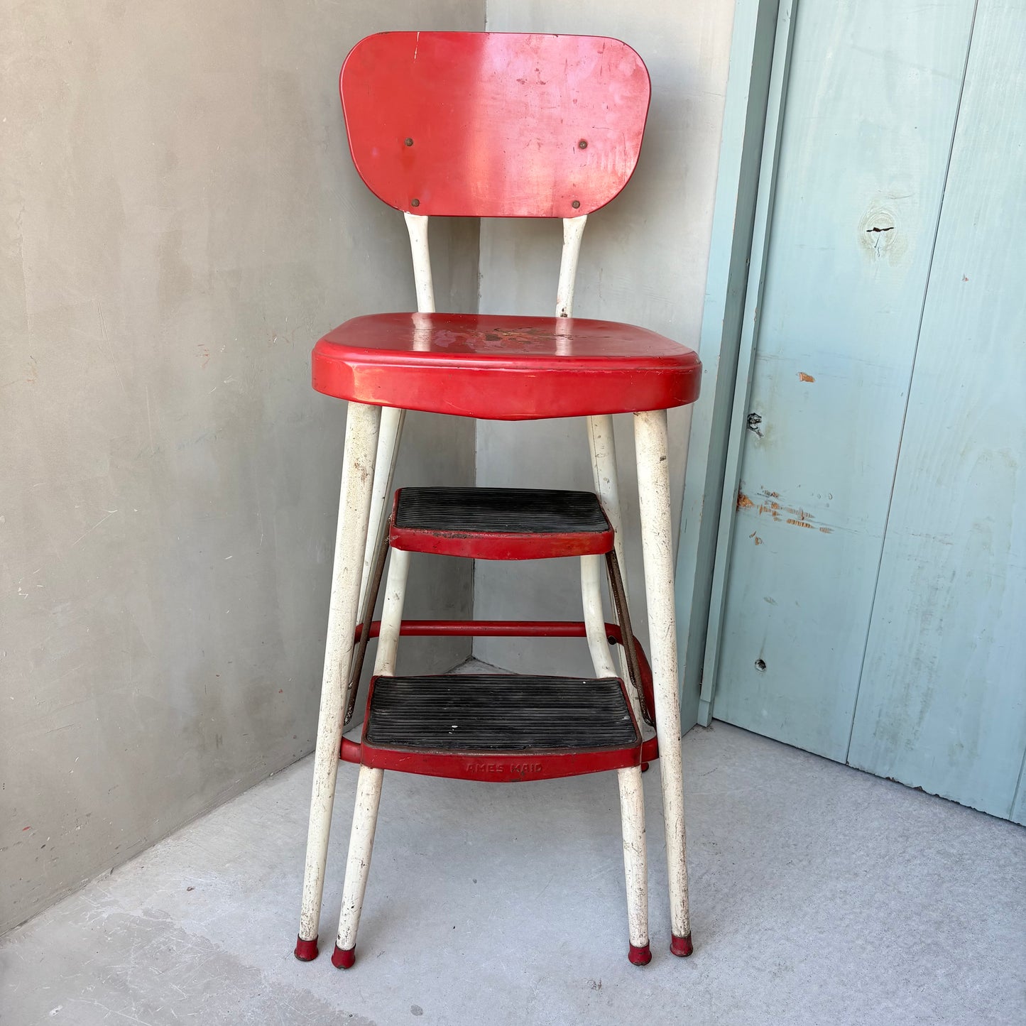 【1950s USA vintage】AMES MAID Step Stool Chair