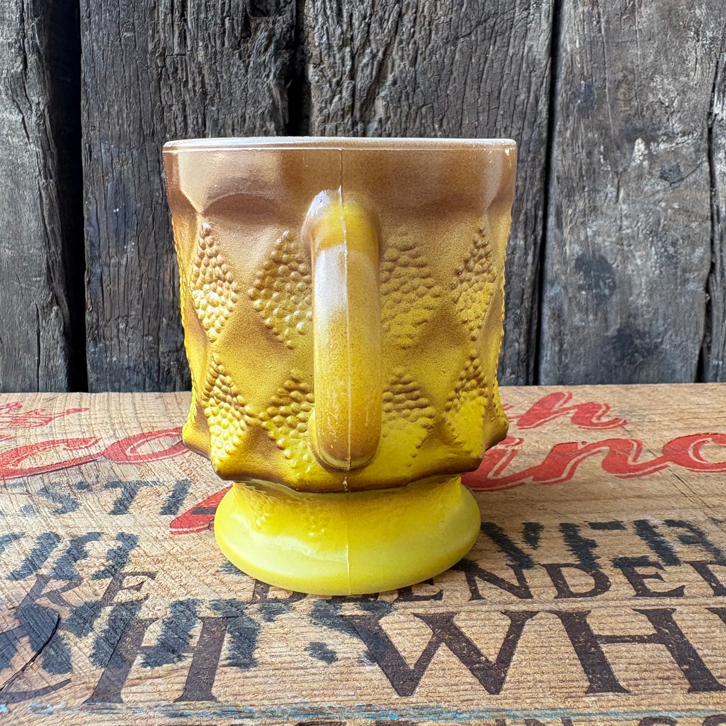 【1960-1976 USA vintage】Fire-King Kimberley mug Yellow