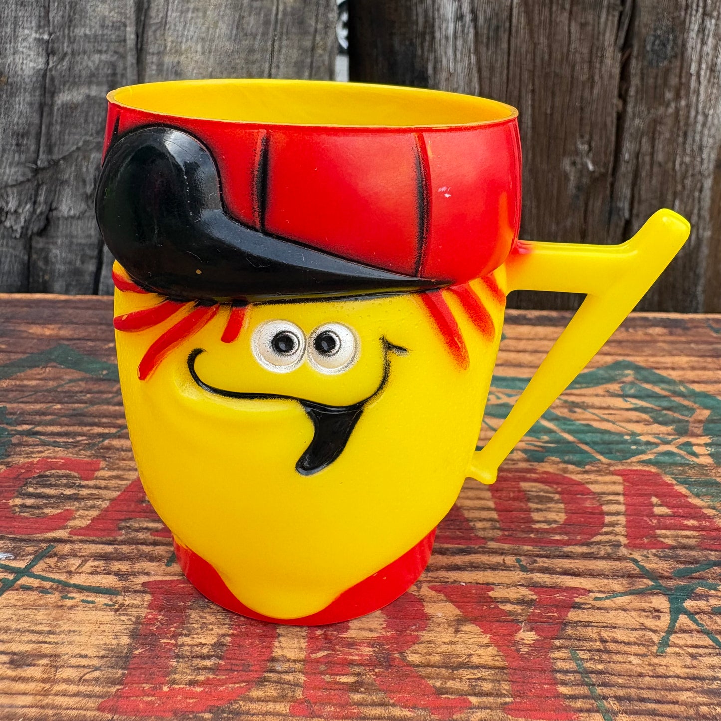 【1969 USA vintage】FunnyFace mug cup Lefty Lemon