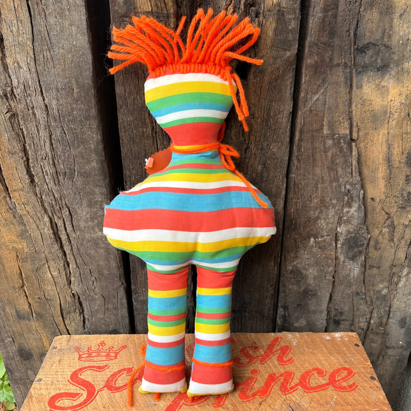 【USA vintage】Rainbow Handmade Message Doll
