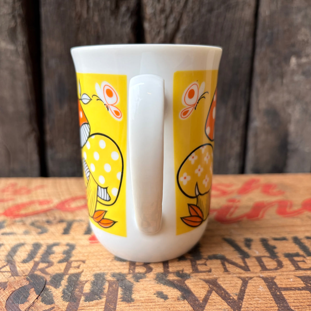【1970s JAPAN vintage】mushroom coffee mugcup