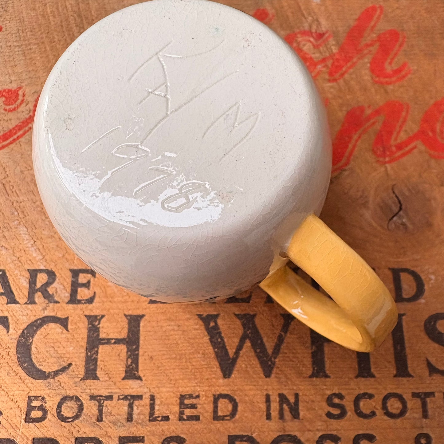 【1970s USA Vintage】 Hand-Painted Girl Character Mug