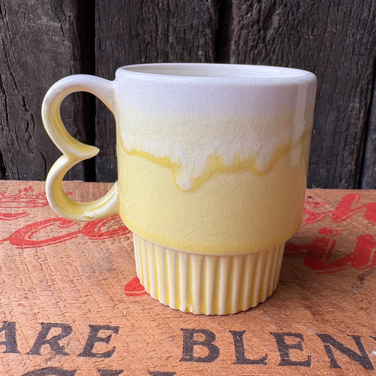 【1970s JAPAN Vintage】mugcup Yellow