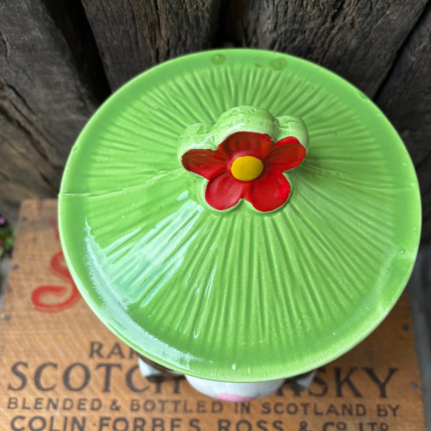 【1960s JAPAN vintage】Ceramic Cookie Jar panda