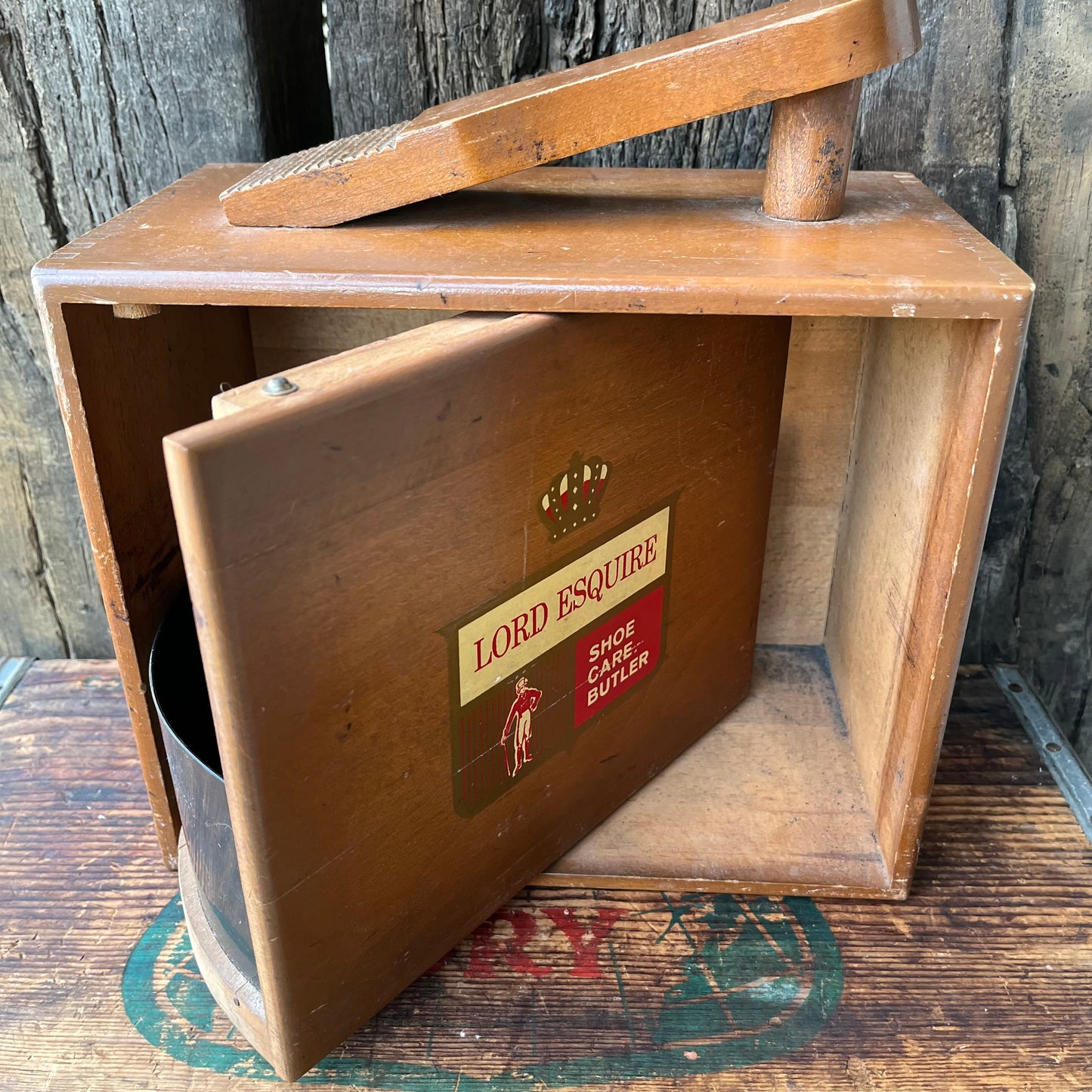 【50s USA vintage】LORD ESQURE Shoe shine box