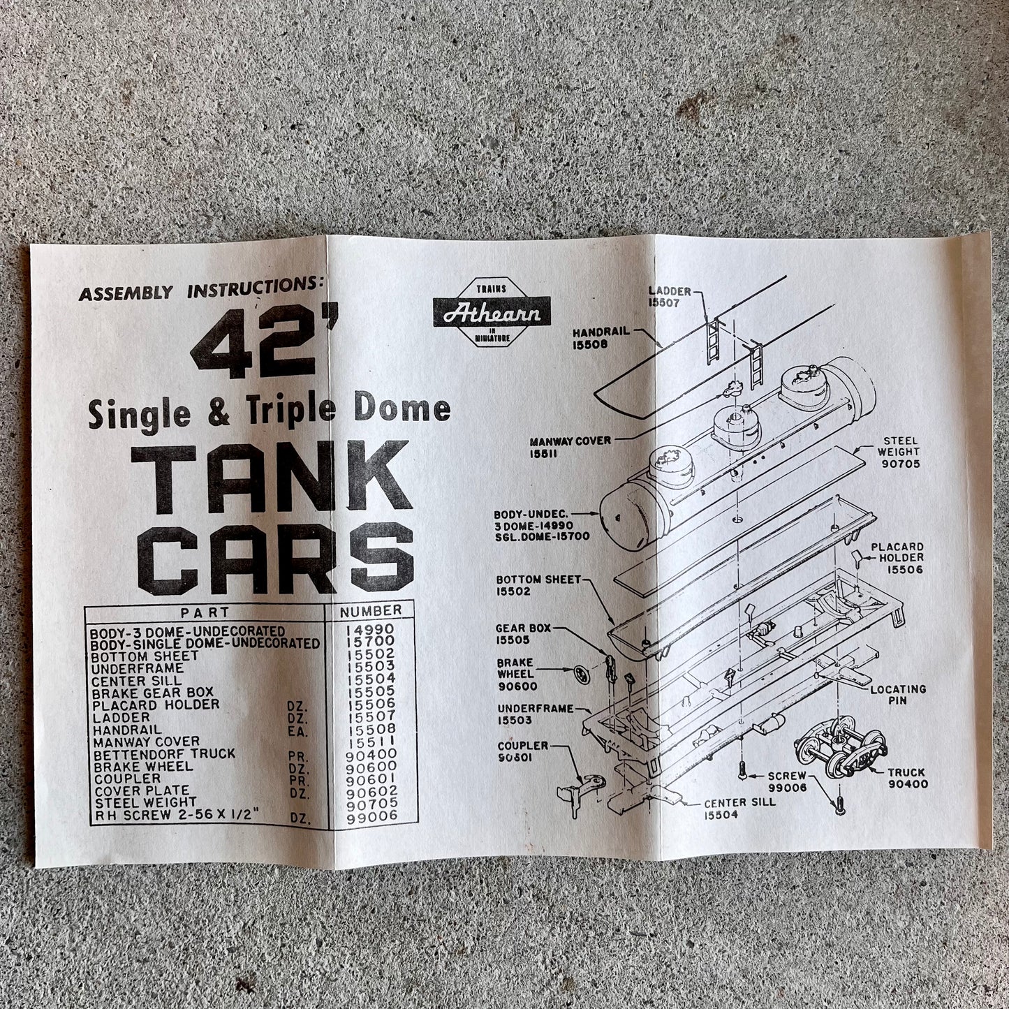 【USA vintage】ATHEARN 1501 3 DOME TANK TEXACO