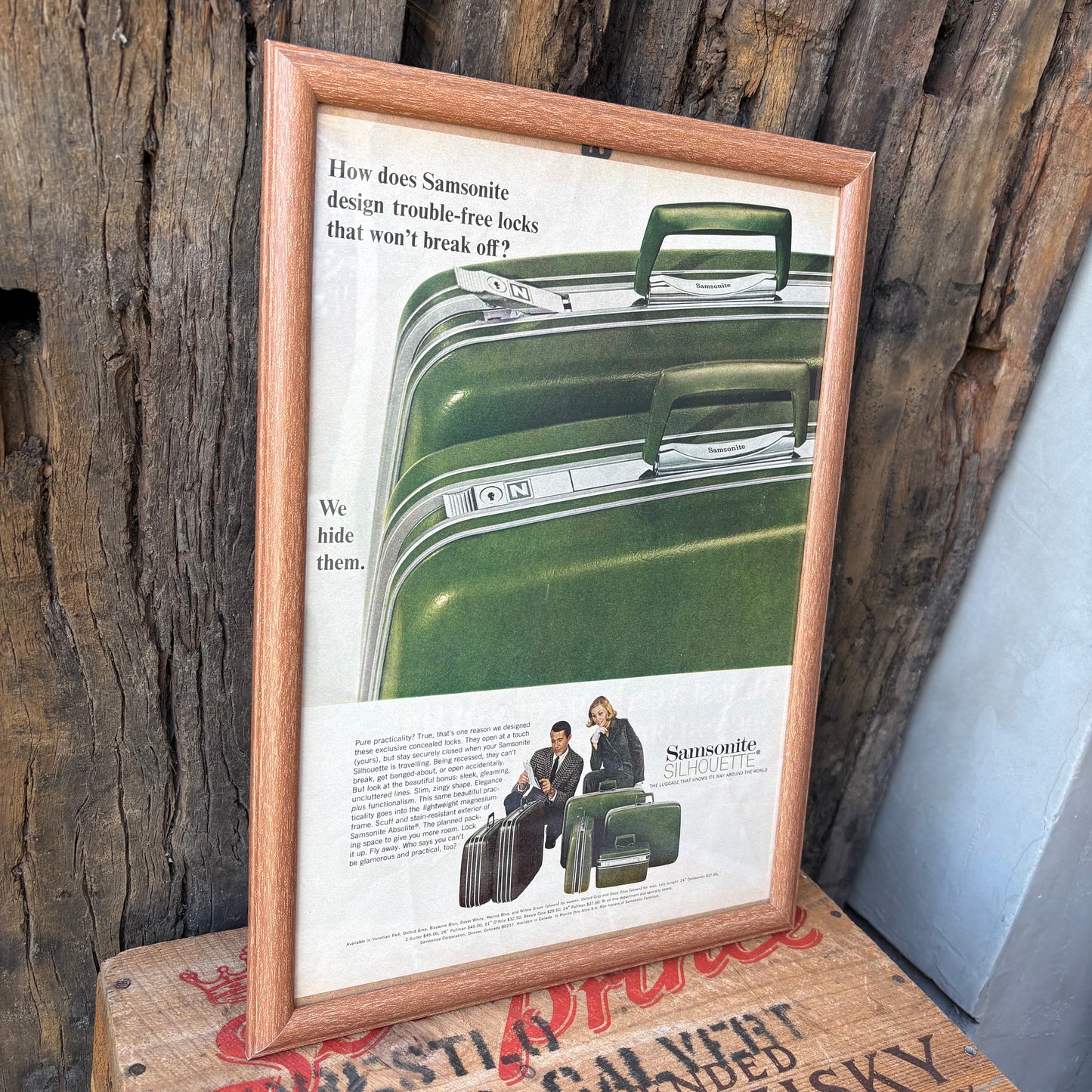 【1967 USA Vintage】 LIFE Magazine Framed Ads Samsonite