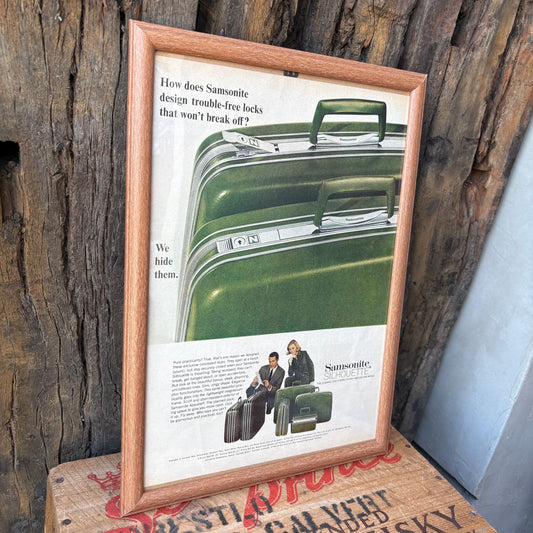 【1967 USA Vintage】 LIFE Magazine Framed Ads Samsonite