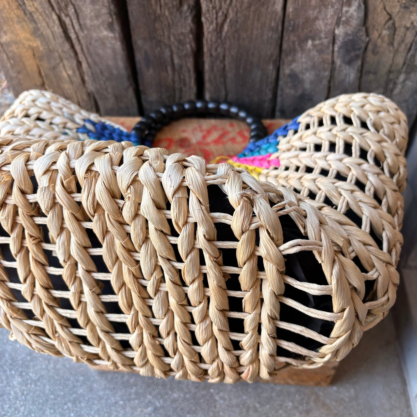 【1990s】LUCKY BRAND Straw Tote Bag