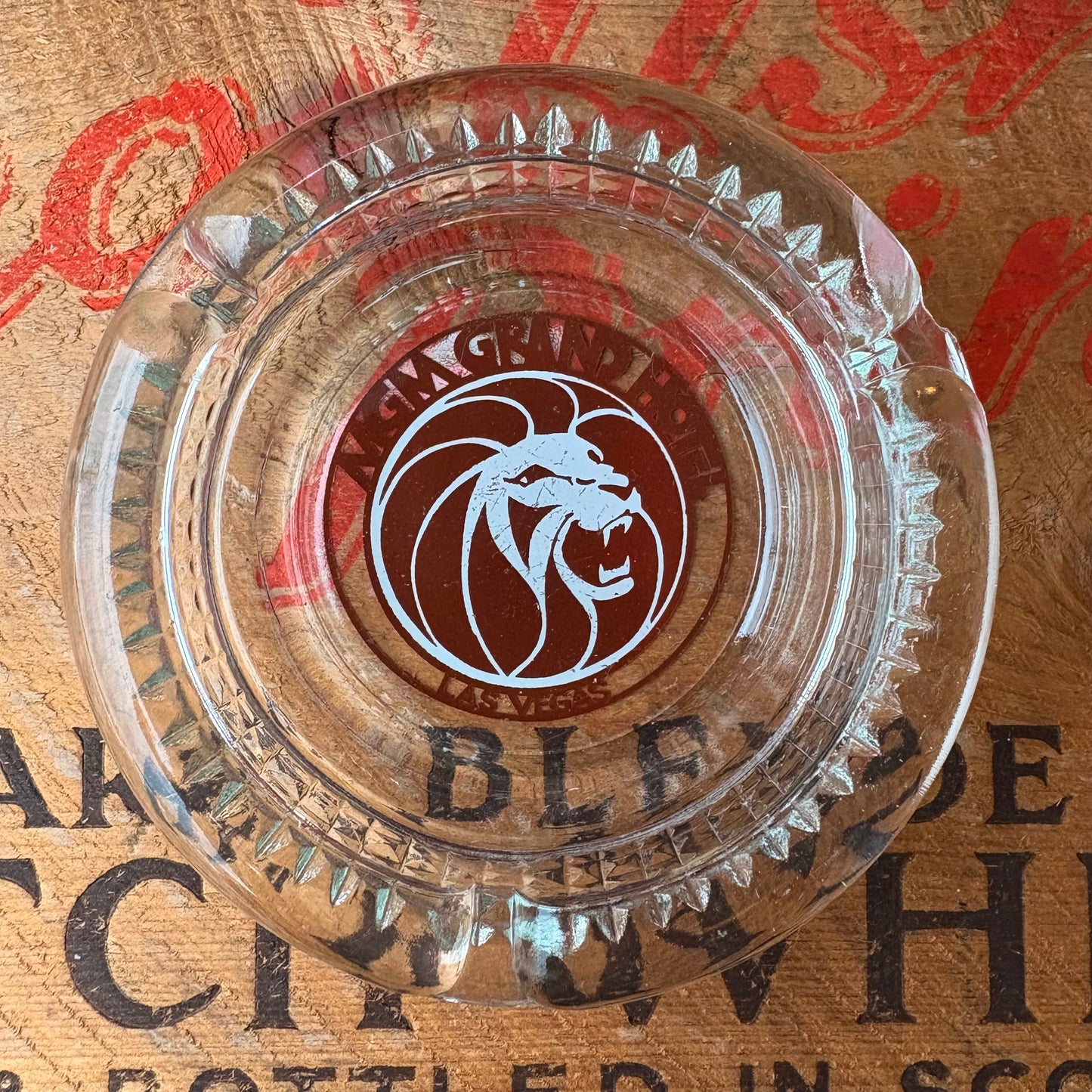 【USA vintage】MGM GRAND HOTEL casino glass ashtray