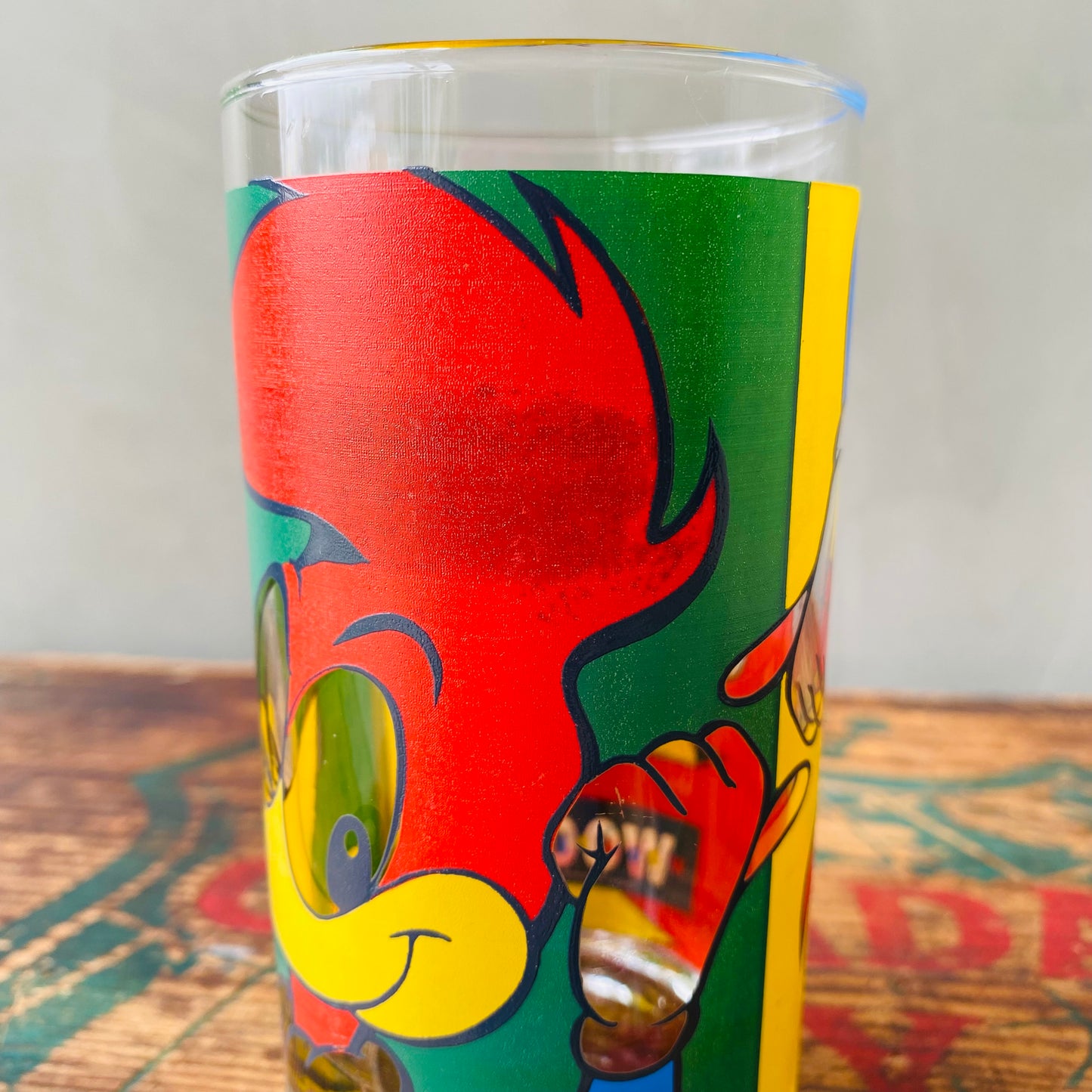 【vintage 】WOODY WOOD PECKER glass