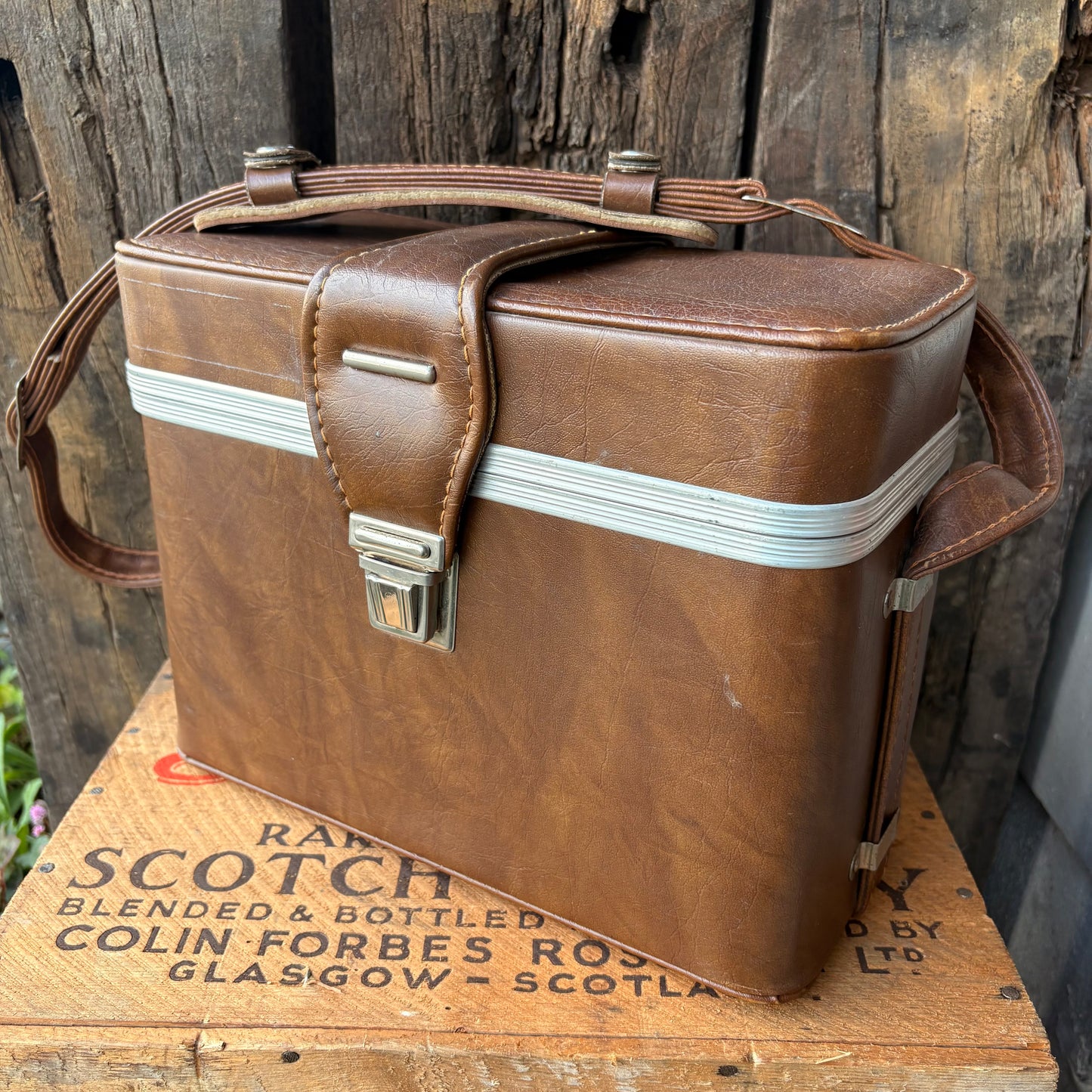 【1970s USA vintage】Leather Camera Bag